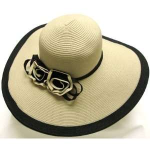 2012 Fashion women¡¯s ladies ivory summer straw hat ribbon one size 