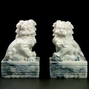  Marble Fu Dogs   3.5  Feng Shui Figurines for Home and 