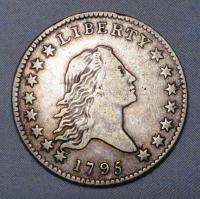 1795 Flowing Hair Half Dollar Rare Old Silver Coin N2 082  