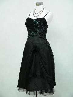  Satin Black Lace Cocktail Party Prom Ball Evening Dress 18 20  