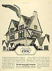 1925 Ad Horse Head New Jersey Zinc Mansion Architecture   ORIGINAL 