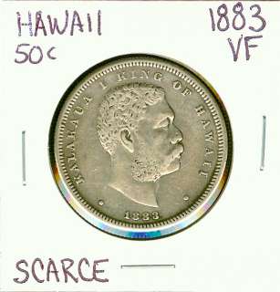 1883 50C Very Fine Hawaii Commemorative  