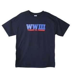  W.W. III Tee, Tyranny vs. Freedom, Navy, XXL Sports 