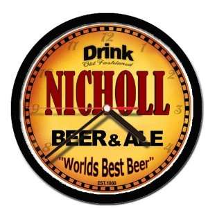  NICHOLL beer and ale cerveza wall clock 