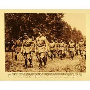  Rotogravure WWI King George General Pershing 33rd Division Bayonet 
