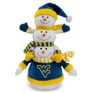  NCAA West Virginia Plush Towering Triple Snowman Christmas 