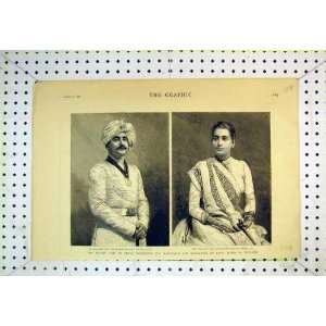  1888 Maharajah Kuch Behar Maharanee Portrait England