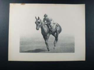 Original 1948 CW Anderson Thoroughbred Racing Print  