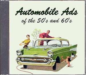 Automobile Car Ads 1950s & 1960s CD ROM book  