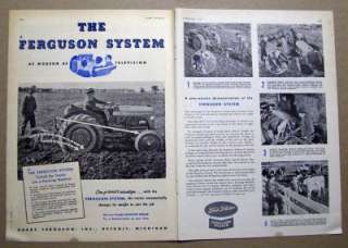 1946 Ford Tractor Ad FERGUSON SYSTEM MODERN AS TV 2 Page 11 by 16 