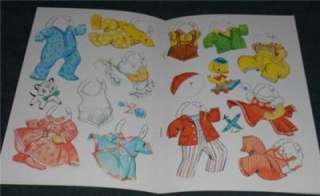 1960s PAPER DOLL BABIES STAND UP DOLLS PUSHOUT COSTUME PIECES 
