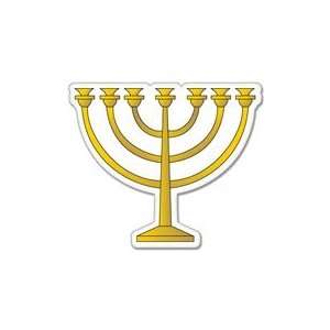  Judaism MENORAH Jewish bumper sticker 4 x 4 Automotive
