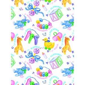  Baby Things, 24x417 Half Ream Roll Gift Wrap Office 