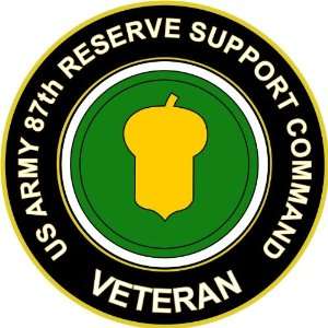  US Army Veteran 87th Reserve Support Command Sticker Decal 