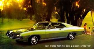 1971 FORD TORINO 500 ~ 2 DOOR HARDTOP(GREEN) MAGNET  