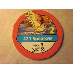  Pokemon Master Trainer 1999 Pokemon Chip Pink #21 Spearow 