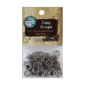 Bottle Caps Vintage Collection Jump Rings 8mm 100/Pkg Silver; 5 Items 