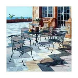   Table with 4 High Back Dining Chairs   Wrought Iron Patio Furniture