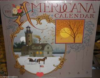 1989 Americana Art Calendar By Charles Wysocki  