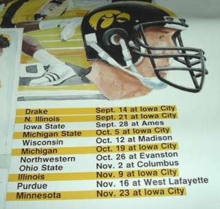   1985 iowa hawkeyes football poster i love the style of these old