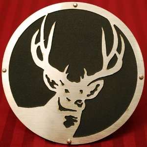    Mule Deer Laser Cut Stainless Steel Trailer Hitch Cover Automotive