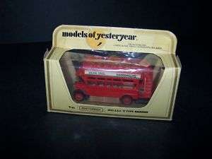 MATCHBOX MODELS OF YESTERYEAR Y 23 1922 AEC S TYPE OMNI  