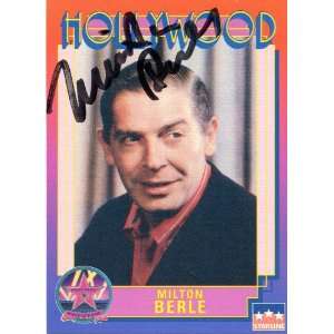  Milton Berle Autographed 1991 Hollywood Card   Sports 