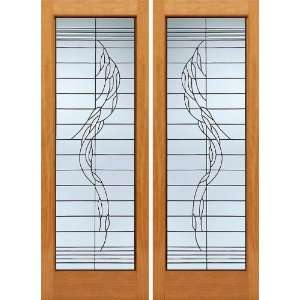 903 2 64x80 (5 4x6 8) Pair of Full Screened Beveled Glass Doors 