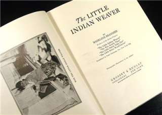 1928 Antique Book The Little Indian Weaver Illustrated  