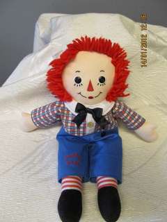 Lovely 17 Raggedy Andy Plush Doll Toy Ann with Suit and Sailor Hat 