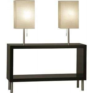  Nova Lighting & Decor Twin Console Table in Brushed 
