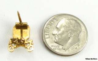   EPSILON   14k Gold fraternity SKULL & Keys Antique C. 1900s Badge PIN