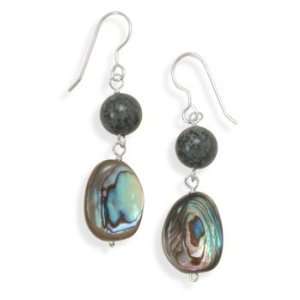  Jasper and Shell Earrings 925 Sterling Silver Jewelry