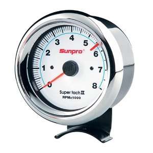  Sunpro CP7903 Super Tachometer II   White Dial Automotive