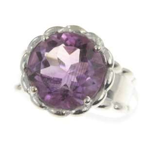    925 Sterling Silver NATURAL AMETHYST Ring, Size 5.5, 6.93g Jewelry