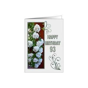  White roses 93rd Birthday Card Toys & Games