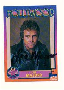 Lee Majors Hand Signed Autographed Stadium Hollywood Trading Card 