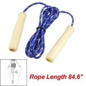  Como Exercise Training Wooden Handle Blue Skipping Rope 84 