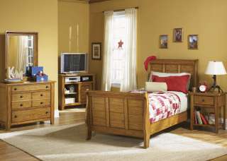 New GrandpaS Cabin Youth Bedroom Desk Set Aged Oak Antique Brass 4 