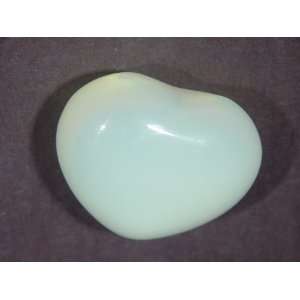   Opalite Puff Heart Carving Lapidary Gazing Stone 