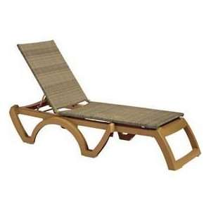  Grosfillex® Java All Weather Wicker Chaise   Honey (Sold 