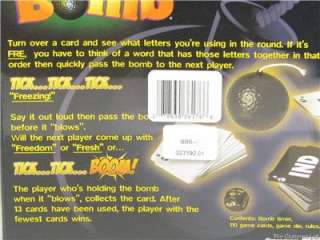 NEW Word Game SEALED Age 13+ PASS THE BOMB 2+ Players  