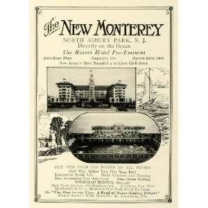  1924 Ad North Asbury Park New Jersey New Monterey Resort Hotel 