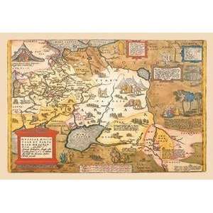  Vintage Art Map of Russia   09069 3