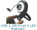 Lots 10) 1.3 M Pix USB 2.0 Web Camera PC Webcam 6 LED  