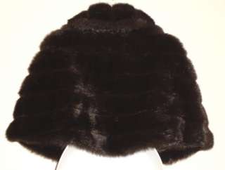 NINE WEST Dark Brown Faux Fur Capelet/Shrug O/S One Size Cape XS/S/M/L 