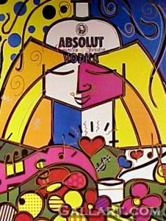 ROMERO BRITTO ABSOLUT BRITTO S/N EMBELLISHED LITHO  