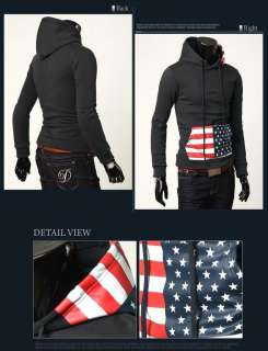 NWT Mens Stylish National Flag Hoody Jacket M L XL XXL  