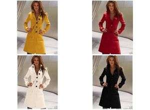 NEW Womens Long Coat Wool Blend Trench Coat Jacket 4 colour Y7  