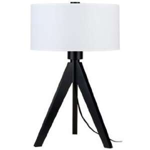   Up Woody 28 High White Linen Shade Table Lamp